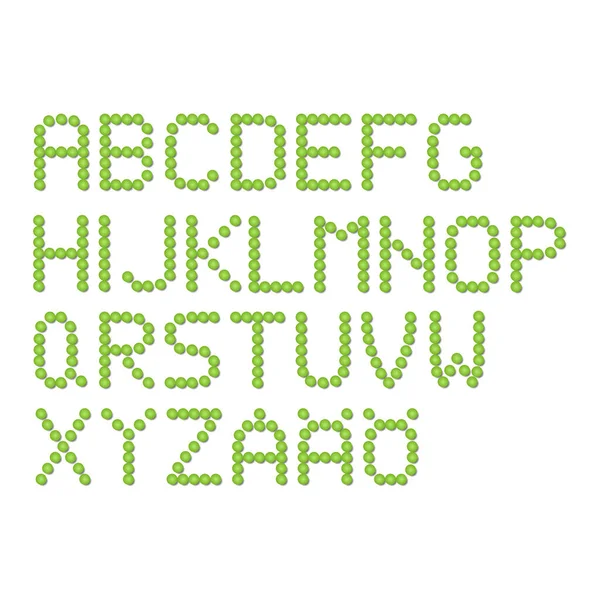 Шрифт Зеленого Гороху — стоковий вектор