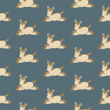 Kusursuz desenli şirin çizgi film atı.