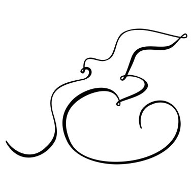 Çizgi sanat uçan kuş sembolü