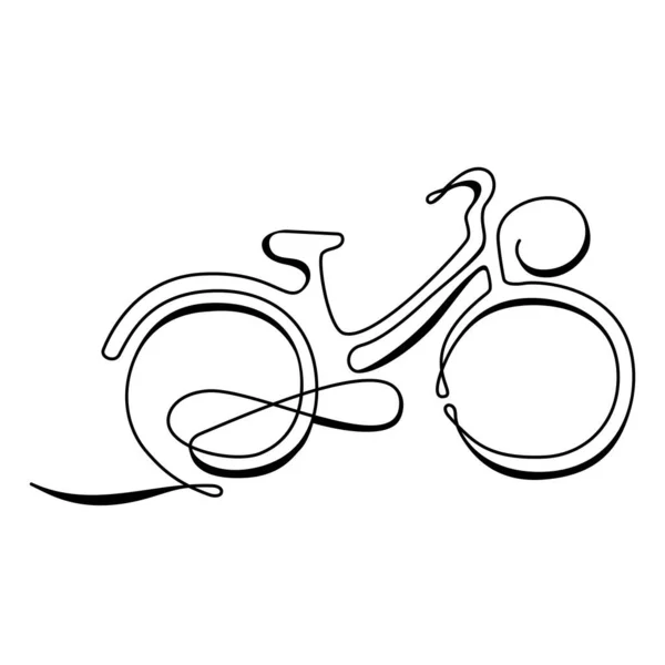 Line Art Bicycle Symbol — Stock Vector