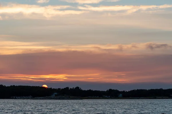 Sweden Sunset Summer — Stock Photo, Image