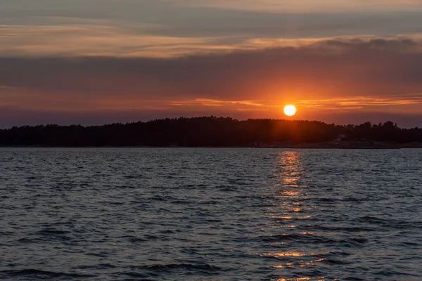 Sunset Tanum Sweden — Stock Photo, Image