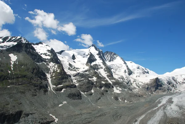 Grossglockner és az olvadó gleccser — Stock Fotó