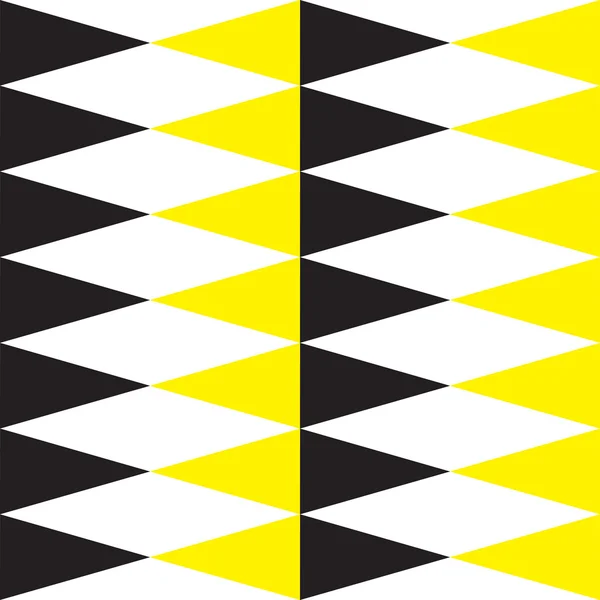 Patrón vectorial sin costura con triángulos amarillo y negro . — Archivo Imágenes Vectoriales