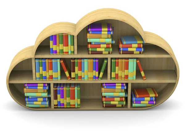 Concepto de biblioteca en línea - 3D — Foto de Stock