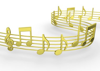 The Music - 3D clipart