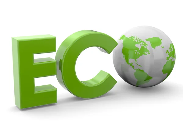 Eco Planet Concept - 3D — Stock Photo, Image