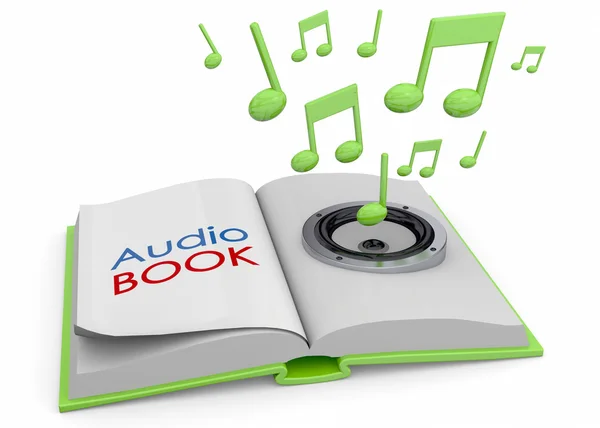 Ljudböcker-konceptet - 3d — Stockfoto