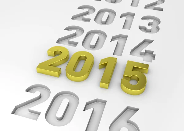 Nowy rok 2015-3d — Zdjęcie stockowe