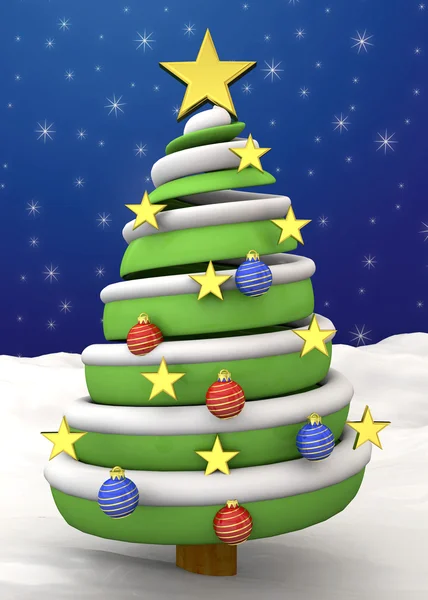 Christmas Tree - 3D — Stock Photo, Image