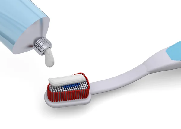 La brosse à dents - 3D — Photo