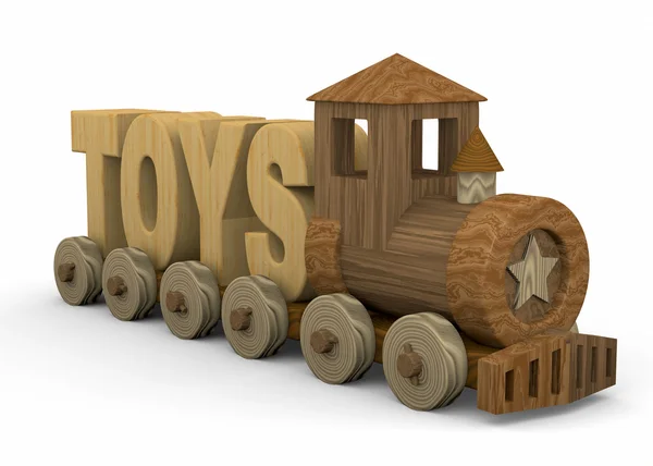 Іграшки поїзд 3D — стокове фото