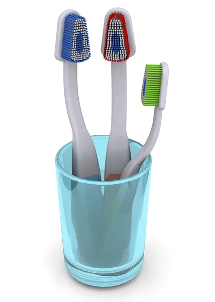 La brosse à dents - 3D — Photo