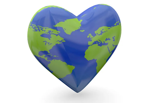 Love The Earth - 3D — Stock Photo, Image