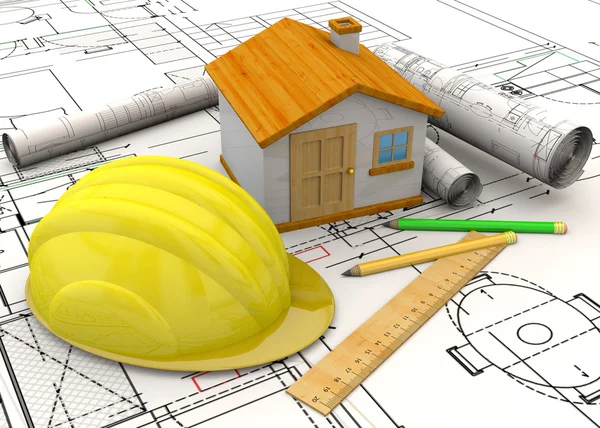 Pianificazione Home Concept - 3D — Foto Stock