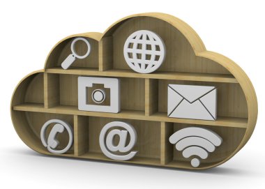 Online Kütüphane kavramı - 3d