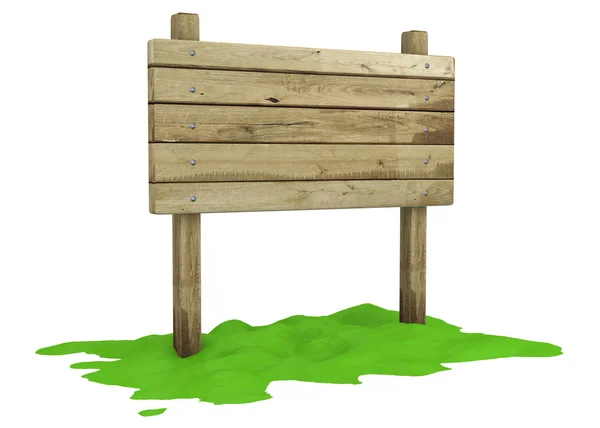 Houten uithangbord - 3d — Stockfoto