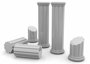 Antik sütunlar - 3d