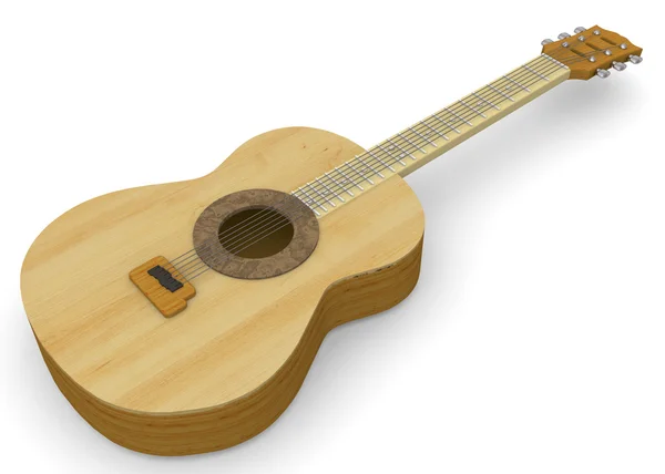 Gitara klasyczna - 3d — Zdjęcie stockowe