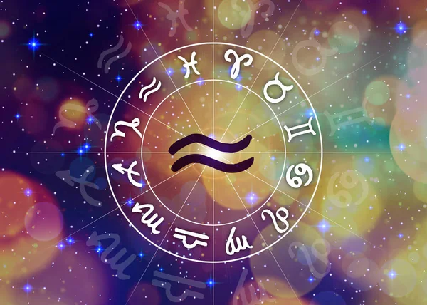 Acquarius Horoskop Och Tecken Zodiac — Stockfoto