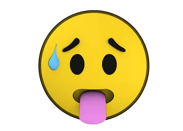 Emoticono Cansado Icono — Foto de Stock