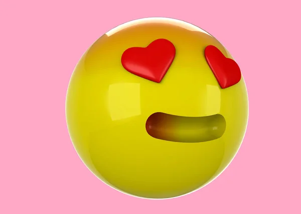 Enamored Emoticon — Stock fotografie