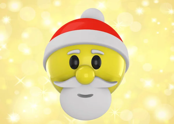 Papai Noel Emoticon — Fotografia de Stock
