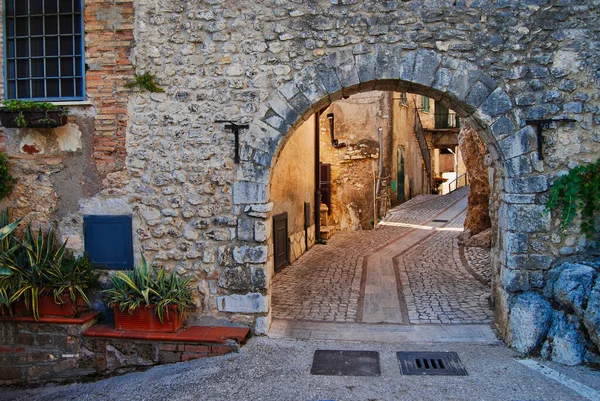 Starověká Vesnice Roccantica Itálie — Stock fotografie