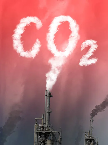 Διοξείδιο Του Άνθρακα Στον Ουρανό Concept — Φωτογραφία Αρχείου