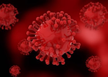 Kırmızı Tehlikeli Virüs - 3D