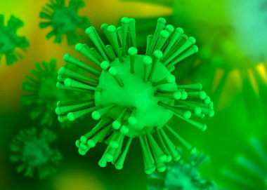 Virüs enfeksiyonunun tehlikesi - 3 boyutlu