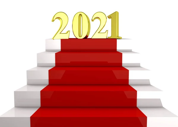 2021 Cartão Vermelho — Fotografia de Stock