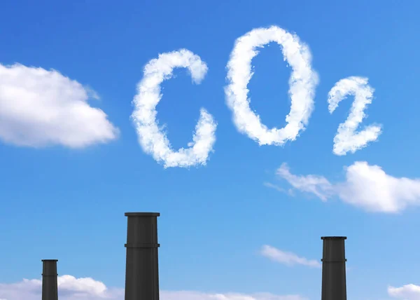 Co2 Nel Cielo Concetto — Foto Stock