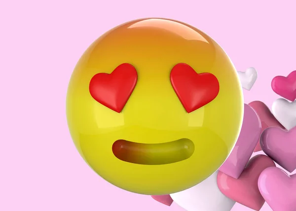 Emoticono Enamorado — Foto de Stock