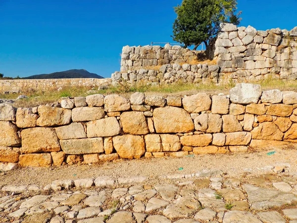 Murs Polygonaux Dans Vollage Romain — Photo