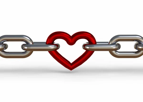 Chained Heart Render — Stock Photo, Image