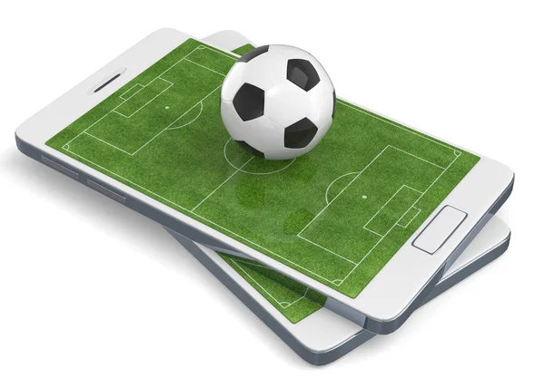 Smartphone Futebol — Fotografia de Stock