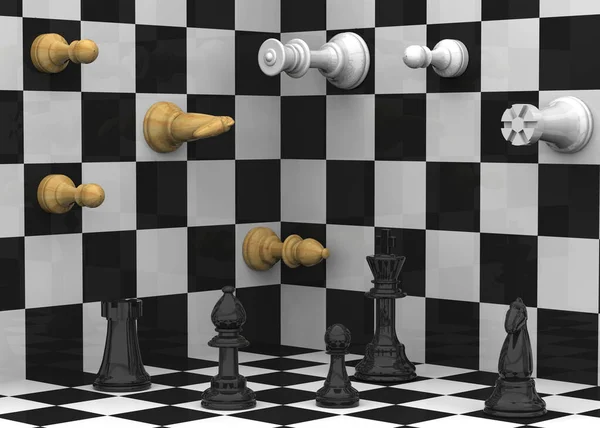 Трехмерные Шахматы — стоковое фото