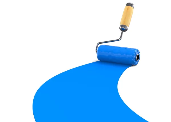 Pintura Azul Renderização — Fotografia de Stock