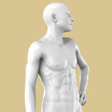 Pop sanat arka planında modern heykel - 3D