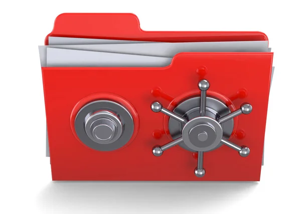 Red Safe Folder — Stok Foto