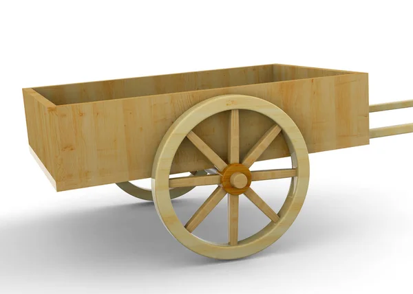 古い馬車 3Dレンダリング — ストック写真