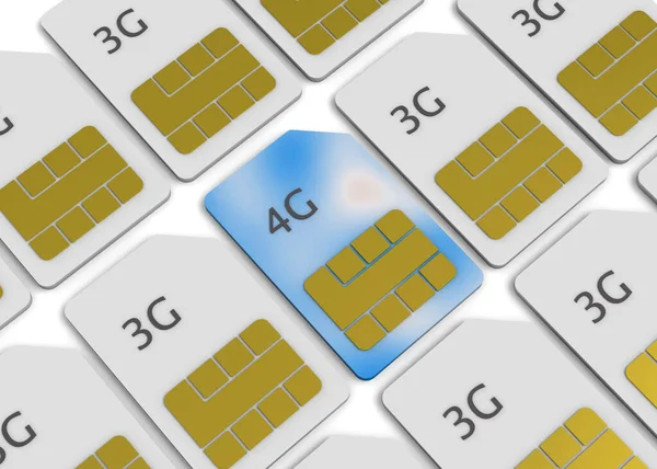 Sim Cards Renderen — Stockfoto