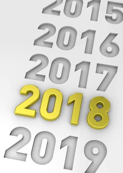 Año Nuevo 2018 — Foto de Stock