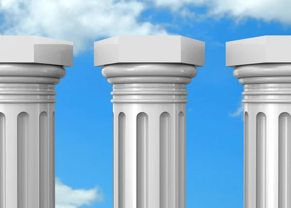 Colunas Antigas Renderização — Fotografia de Stock