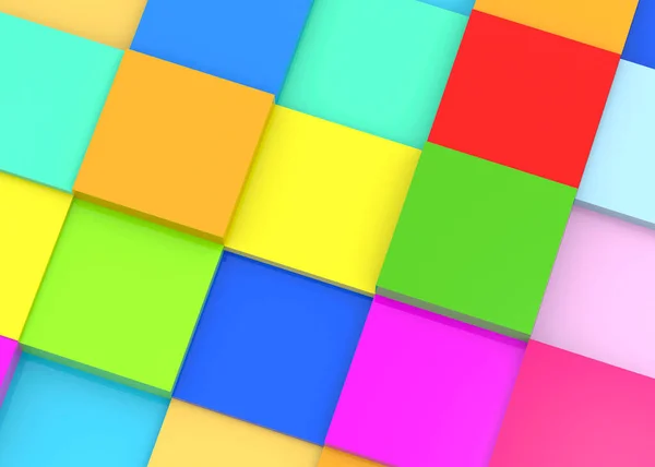 Colorful Cube Render — Stock Photo, Image