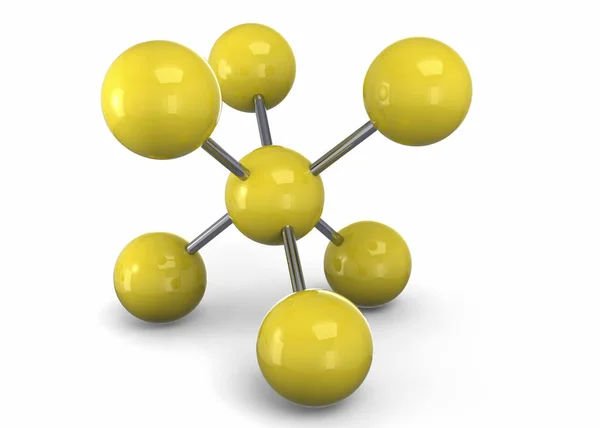 Gele Molecule — Stockfoto