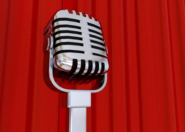 Микрофон Занавес — стоковое фото