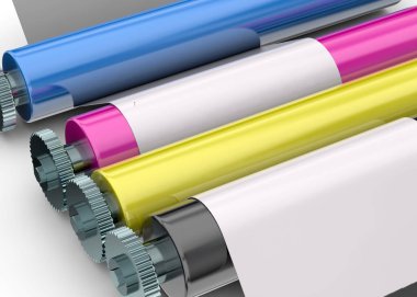 Beyaz arkaplanda Yazdırma Makinesi