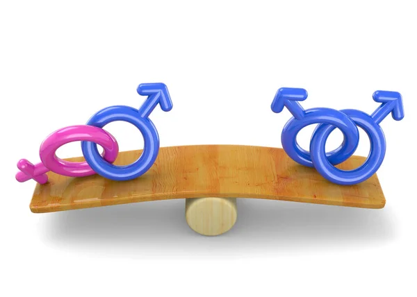 Gleichberechtigung Von Paaren Konzept — Stockfoto